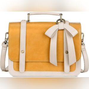 New Ecosusi Handbag with Strap in Mustard